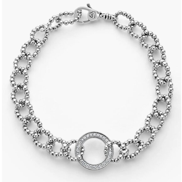 LAGOS Jewelry - Caviar Spark  Circle Diamond Link Bracelet from Lagos Sz 7
